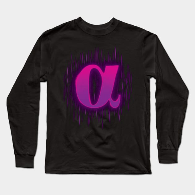 Greek Alpha - Pinky Purple Long Sleeve T-Shirt by DCLawrenceUK